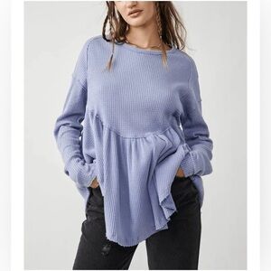 Free People We the Free Babydoll Thermal Top